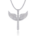 Angel Wings - A Fashionable And Trendy Necklace Pendant Set With Top-quality Moissanite S925 In Silver And Platinum-plated. It Can Be Tested With A Diamond Pen
