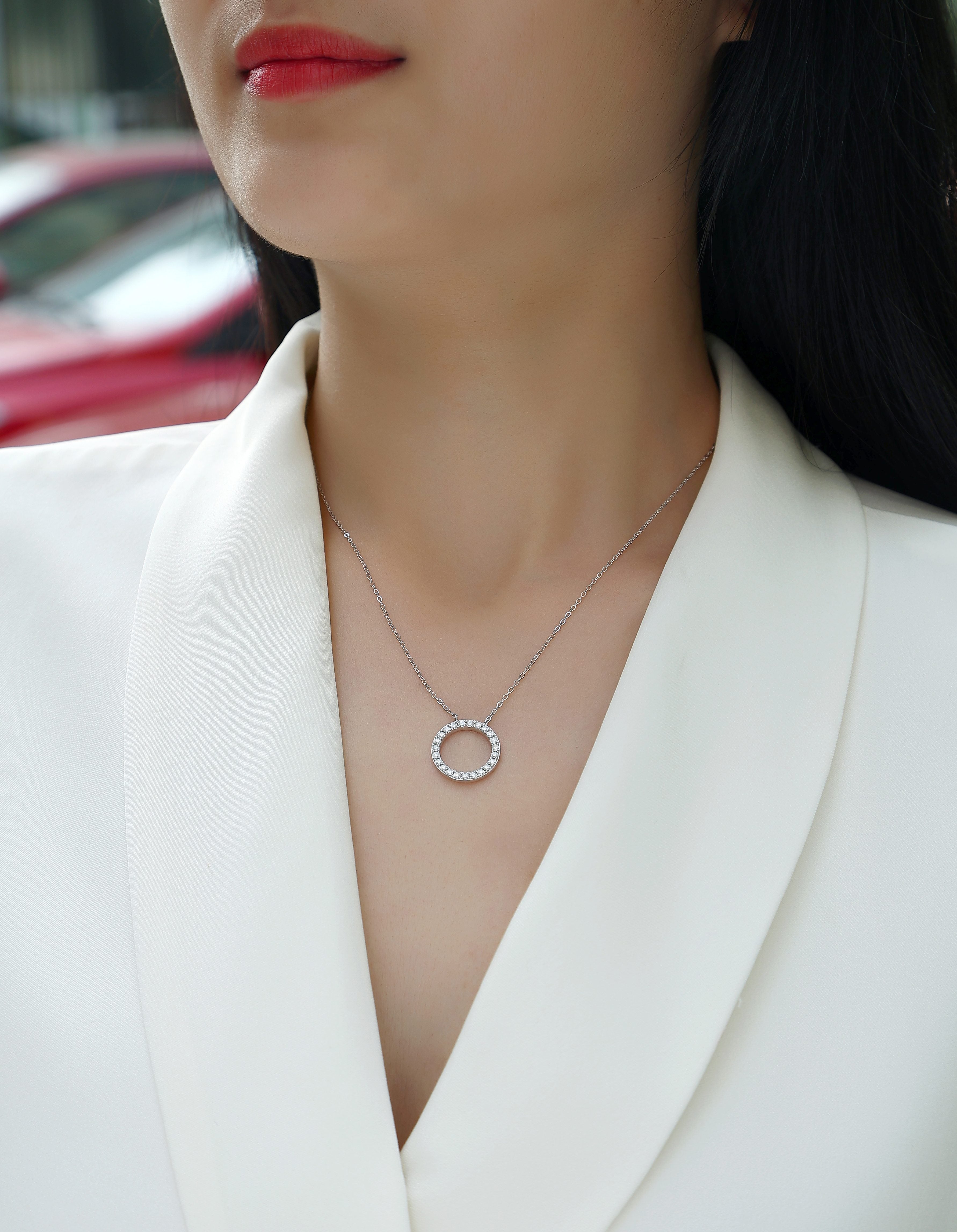As You Wish - Set With Top-quality Moissanite Fashionable Light Luxury Jewelry, Silver Pendant Necklace S925, Silver-plated Platinum