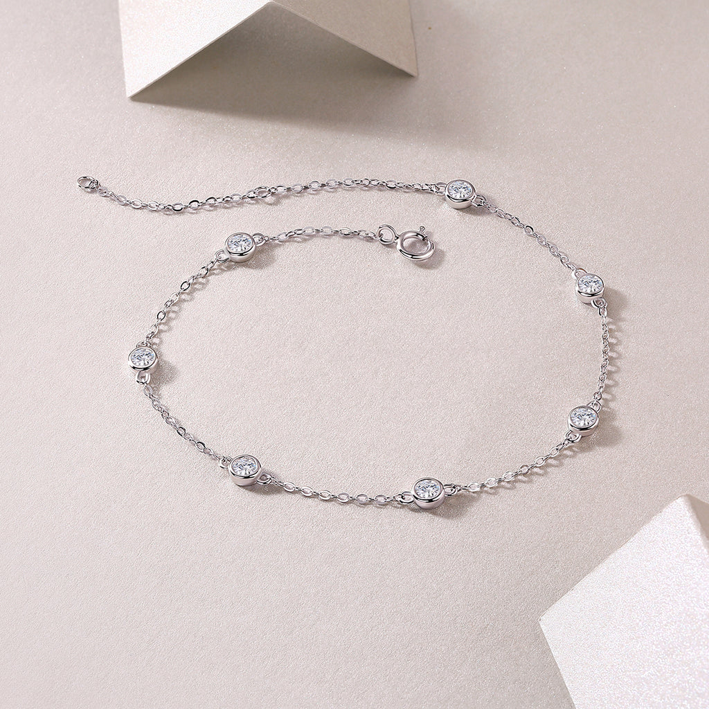 1Smart Bubble Luxury Fashion Mossan Diamond S925 Silver Bracelet Comparable To Natural Diamonds Prohibit TikTok sales
