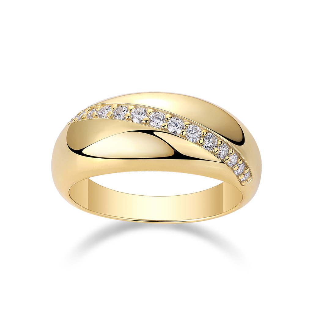 Elegant And Simple - A Luxurious And Fashionable Light Luxury Jewelry Silver Ring Set With Top-quality Moissanite, S925 Silver Plated With Platinum