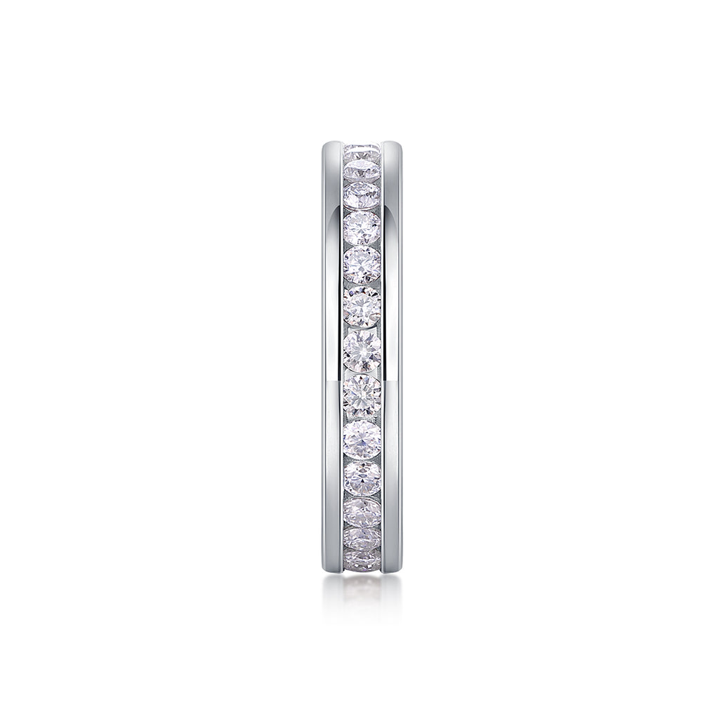 Fashionable Star Ring - Set With Top-quality Moissanite S925 Silver And Platinum-plated Diamond Wedding Ring. The Ring Can Be Inspected With A Diamond Pen