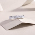 Fashionable Star Ring - Set With Top-quality Moissanite S925 Silver And Platinum-plated Diamond Wedding Ring. The Ring Can Be Inspected With A Diamond Pen