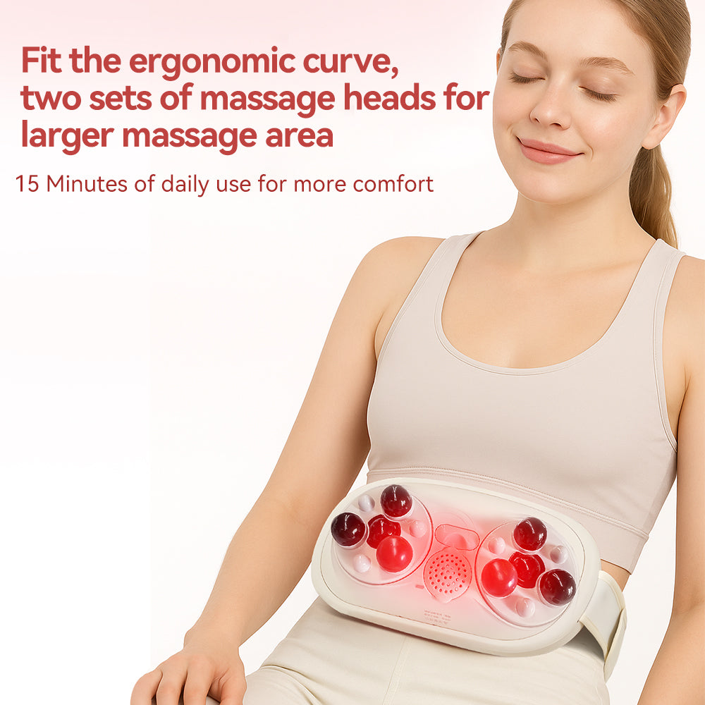 Smart Heating Massager  Human Hand Simulation Abdominal Massager  Red Light Heat Therapy Portable Home Use Ideal Gift Choice
