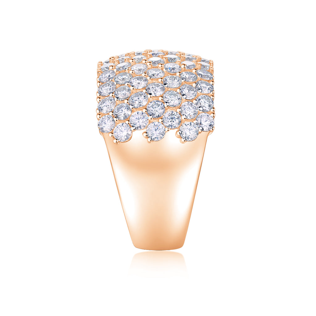 Dynamic And Dazzling - A Wedding Ring Set With Top-quality Moissanite S925 In Silver And Platinum-plated. The Ring Can Be Inspected With A Diamond Pen