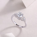 Light And Shadow - A Wedding Ring Set With Top-quality Moissanite S925 Silver And Platinum-plated Diamond Can Be Inspected With A Diamond Pen