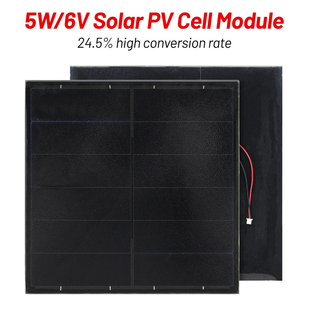 Mini Solar Panel 5W 6V Cell Module Photovoltaic Board Outdoor DIY 175mmx175mm Solar Charging Pane for Battery Charger With Wire
