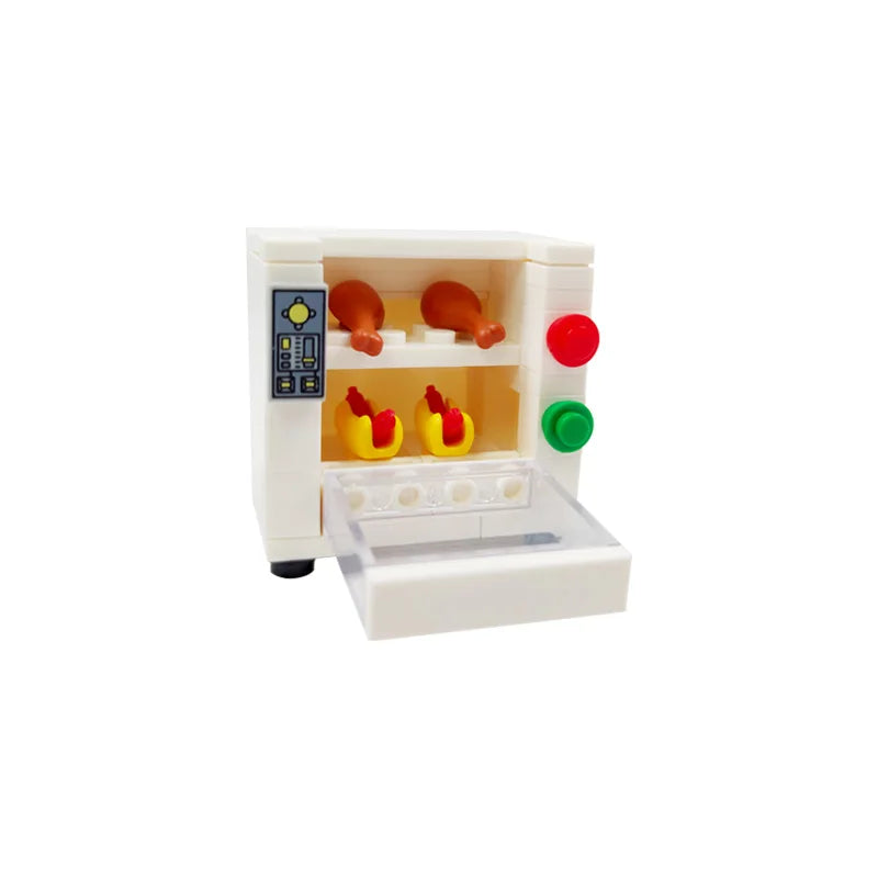 MOC Blocks Friends House Building Blocks Accessories Compatible City Furniture Bricks Toilet TV Constructor Toys for Boys Girls