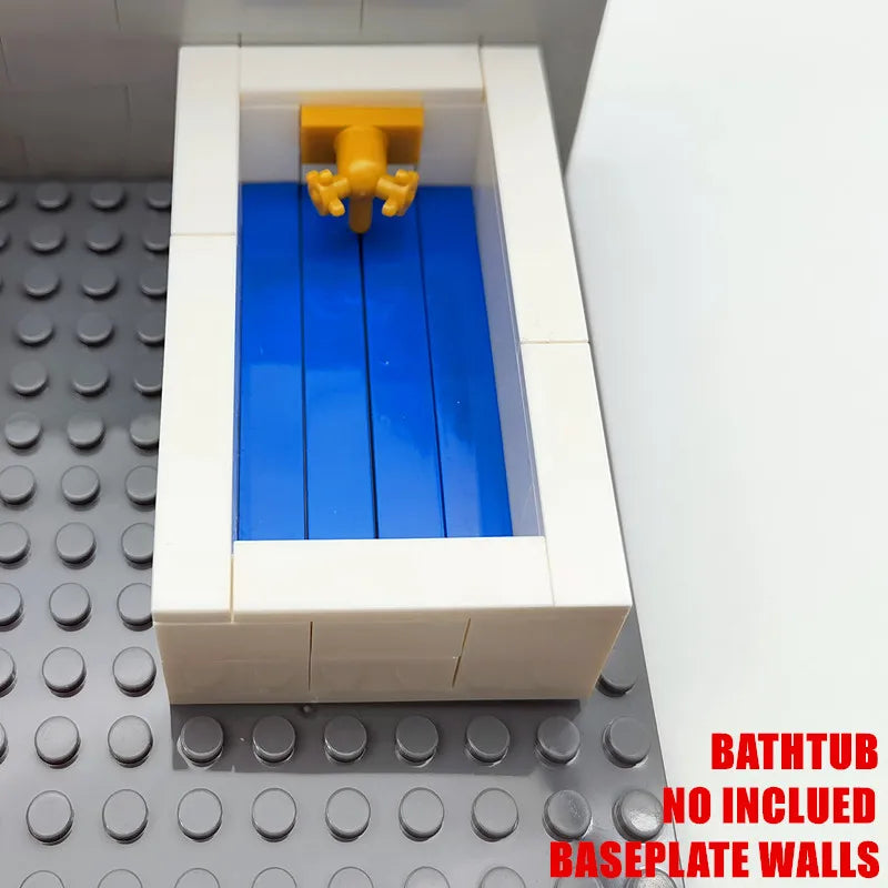 MOC House Furniture Building Blocks City Kitchen Accessories DIY Toys Bed Sofa Piano Bricks Parts Toys for Kids Boys Gifts
