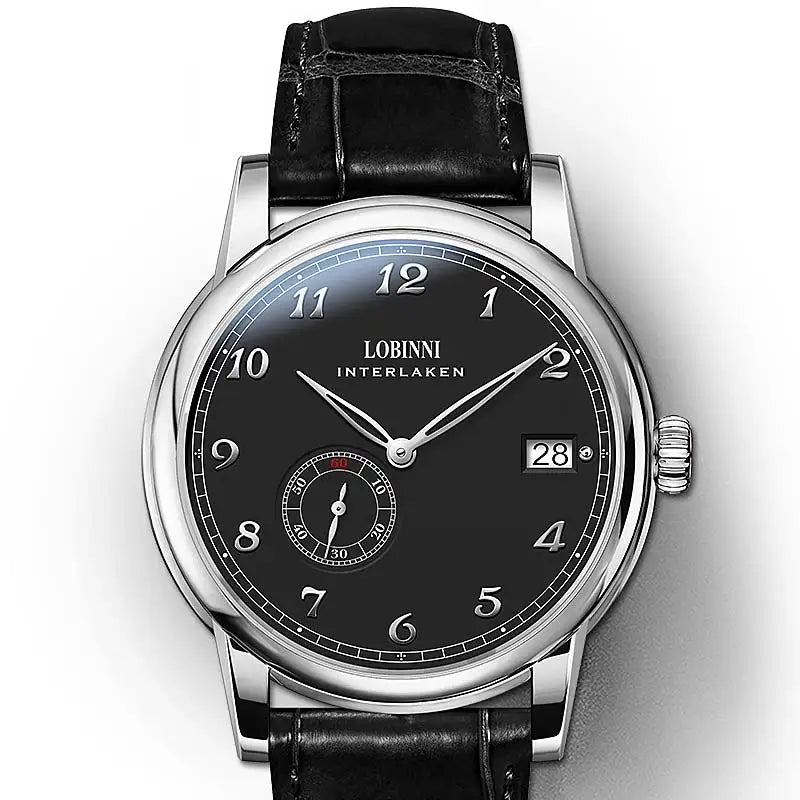 Lobinni Switzerland Luxury Brand 2021 New Products Mens Watch Mini Rotor Movement Watch Super Thin Automatic Mechanical Watch
