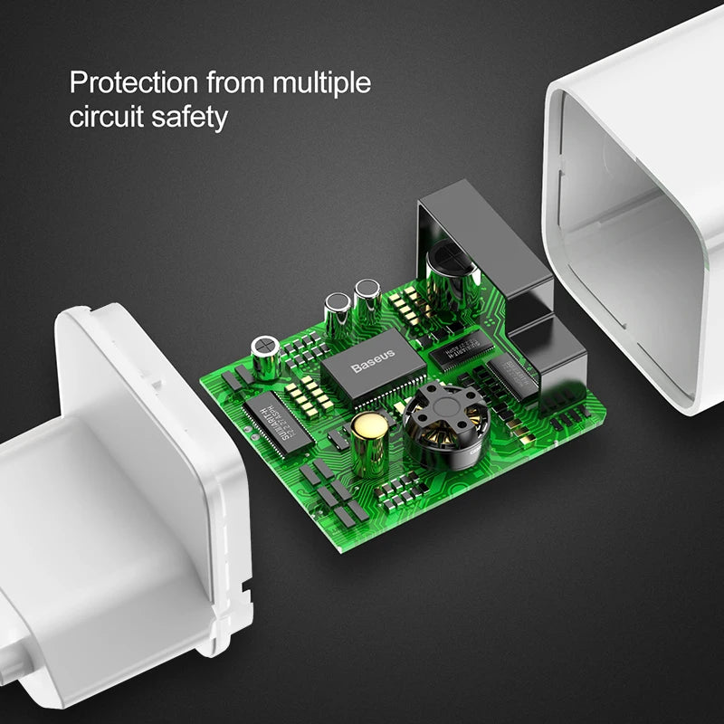 Baseus 24W USB Charger Quick Charge 3.0 QC3.0 Fast Charging USB Wall Phone Charger Adapter For iPhone 12 11 Pro XS Max XR Xiaomi