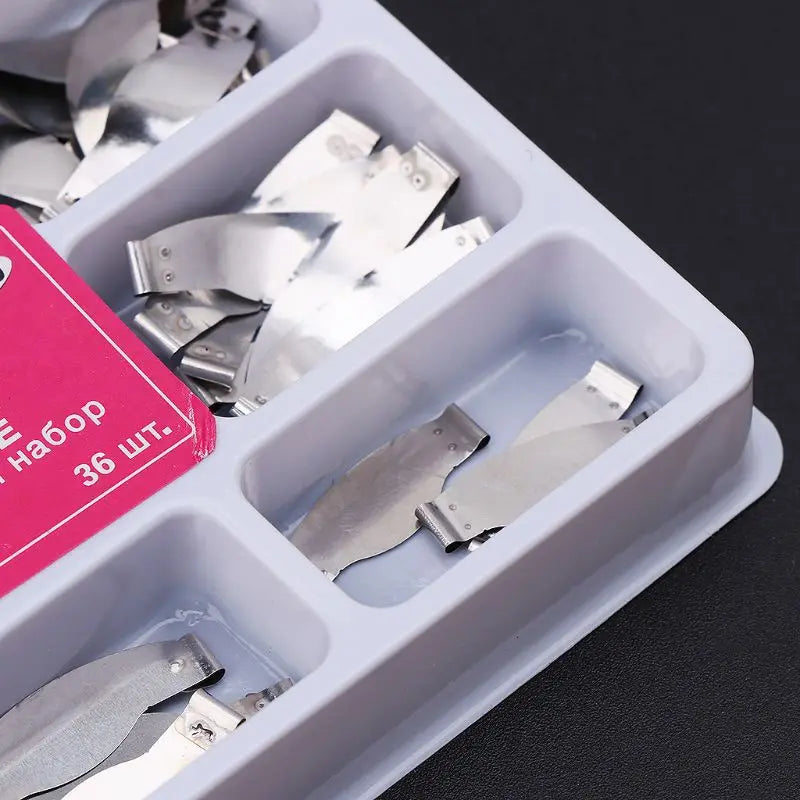 36 pcs Dental Saddle Contoured Metal Matrices Universal with Spring Clip G8TC