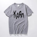 Free Shipping mens t shirts fashion short sleeve Korn Rock band Letter T Shirt Cotton High Street Tee Shirts Plus Size