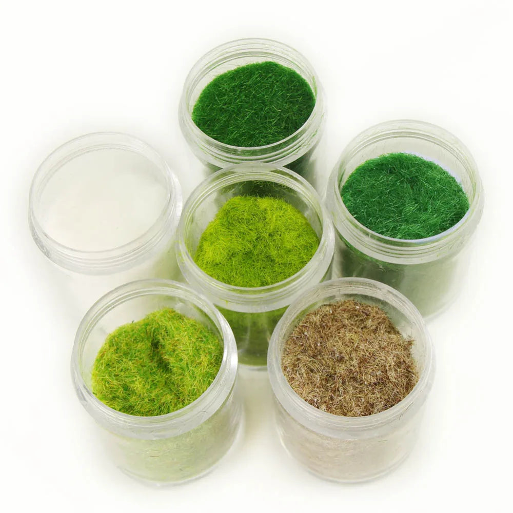 Evemodel 60g/120g Mixed Six Colors 3mm Grass Powder Flock Nylon Model Building Material CFA5