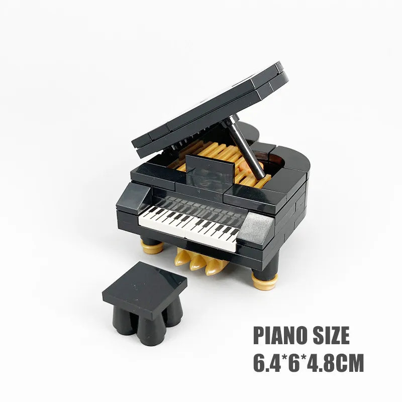 MOC House Furniture Building Blocks City Kitchen Accessories DIY Toys Bed Sofa Piano Bricks Parts Toys for Kids Boys Gifts