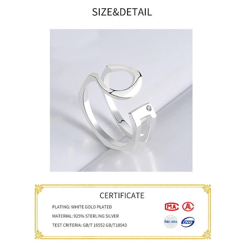 Trendy Bijoux Women BFCLUB  Silver Color  Ring Jewelry for Double"X" Cross Statement Ring Bague anillos Silver Fine Jewelry