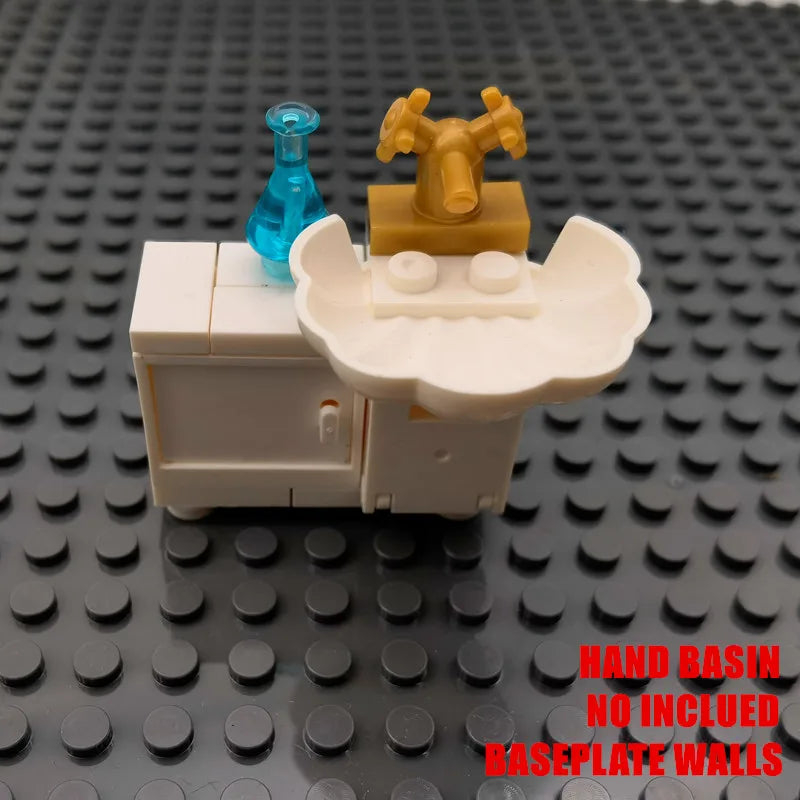 MOC House Furniture Building Blocks City Kitchen Accessories DIY Toys Bed Sofa Piano Bricks Parts Toys for Kids Boys Gifts