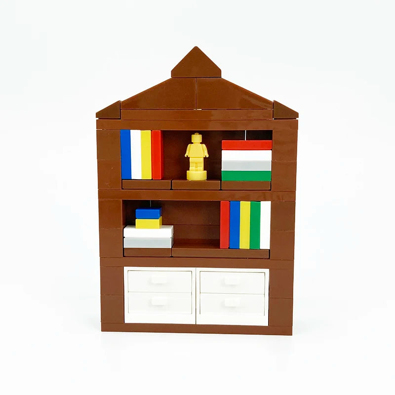 MOC House Furniture Building Blocks City Kitchen Accessories DIY Toys Bed Sofa Piano Bricks Parts Toys for Kids Boys Gifts