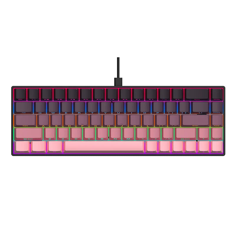 AJAZZ AK680 65% Wired Gaming Mechanical Keyboard Hot Swap Mini Keyboard Custom Keycap Gasket for Pc Laptop