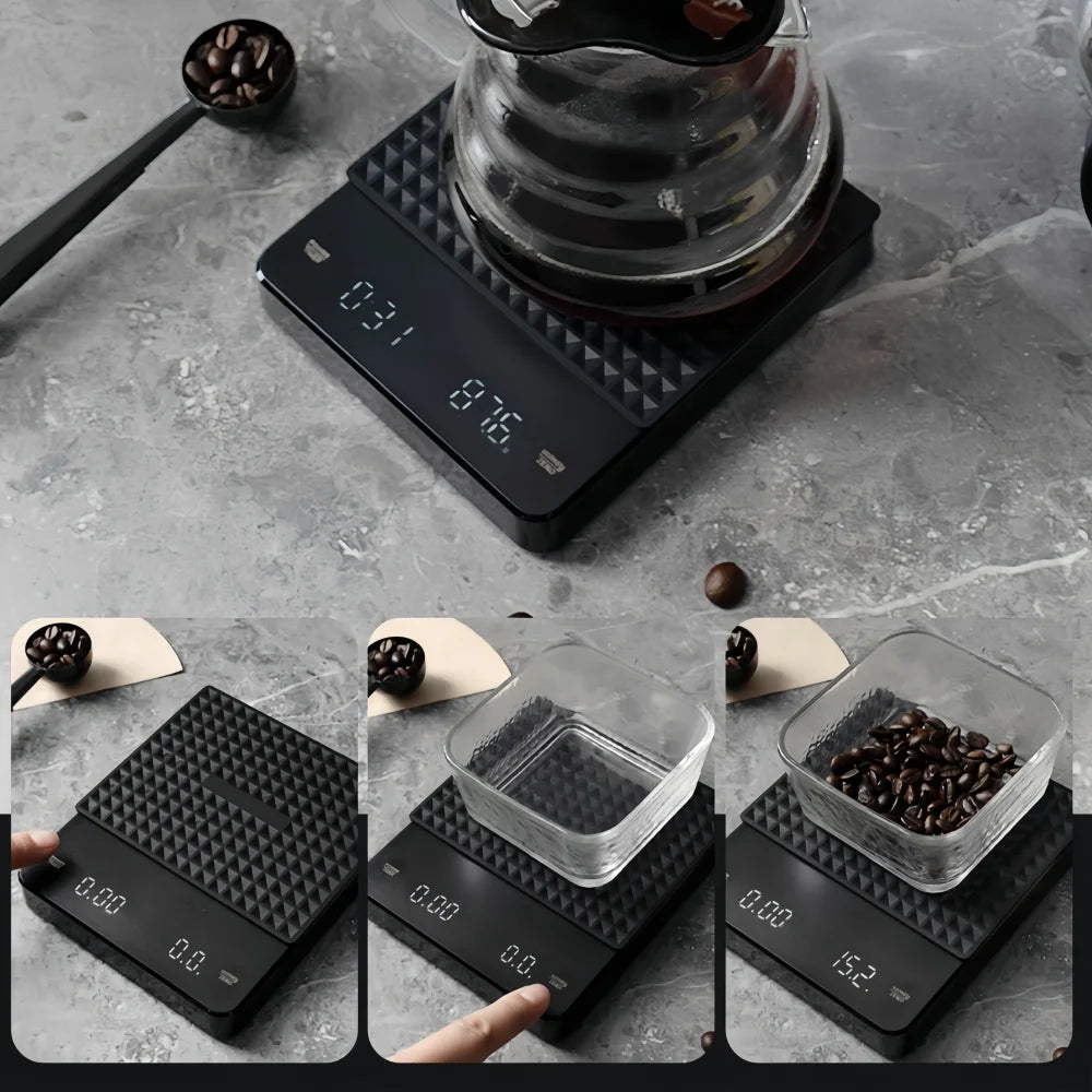 3kg/5kg Electronic Coffee Scale Waterproof Pad LED Display High Quality USB Timing Professional Home Coffee Accessories Gift
