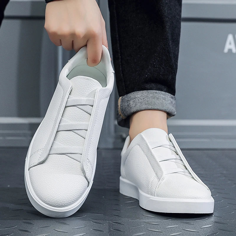 VIPOL Men's casual shoes with laces, low-top, breathable, fashionable, versatile, casual men's shoes, low-top shoes