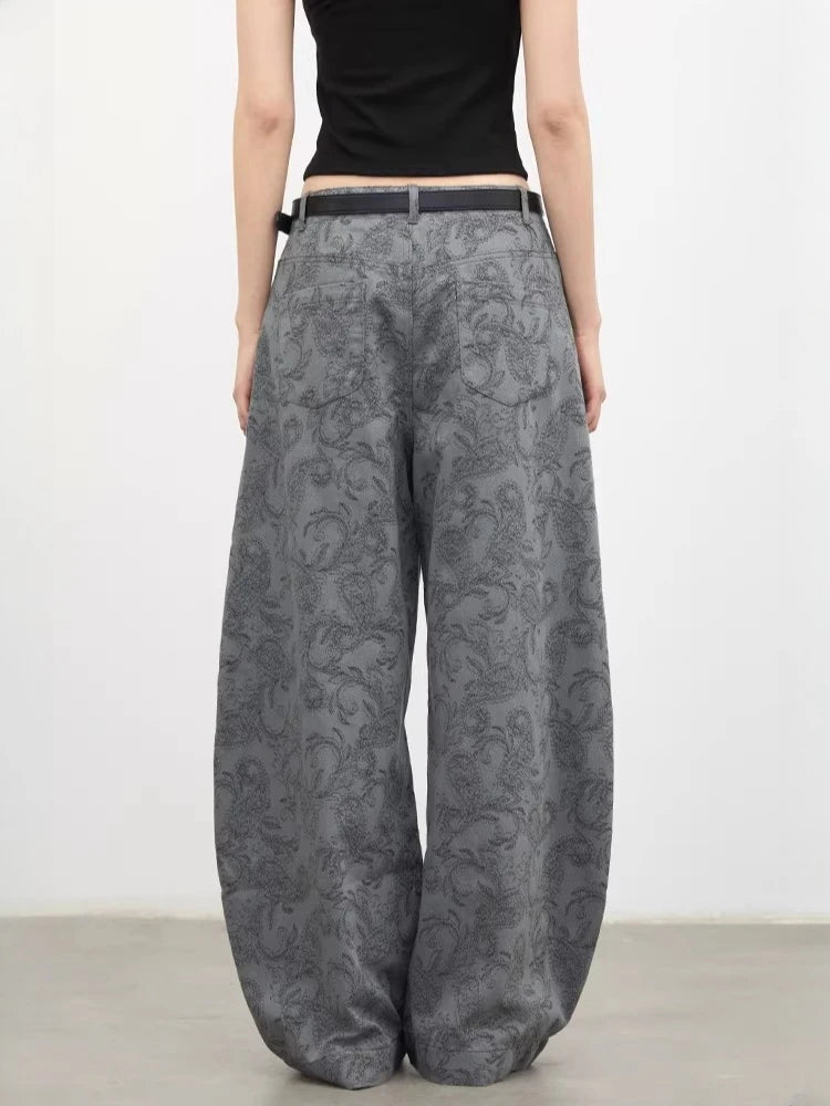 CHIC VEN New Women Jeans Loose Casual High Waist Wide Leg Denim Pants Paisley Female Trousers Spring Autumn 2026