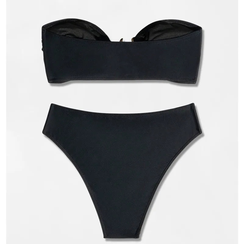 Sexy Black Bikinis Women's Swimwear Female Swimsuit For Swimming Wear Bathing Suits Brazilian Bikini Set Beachwear Pool Bather