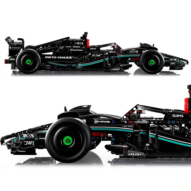 1642 PCS Technical Series F1 W14 E Performance High-Speed Racing Car Assembly Toy MOC Vehicle Model, Birthday Gift for Boys