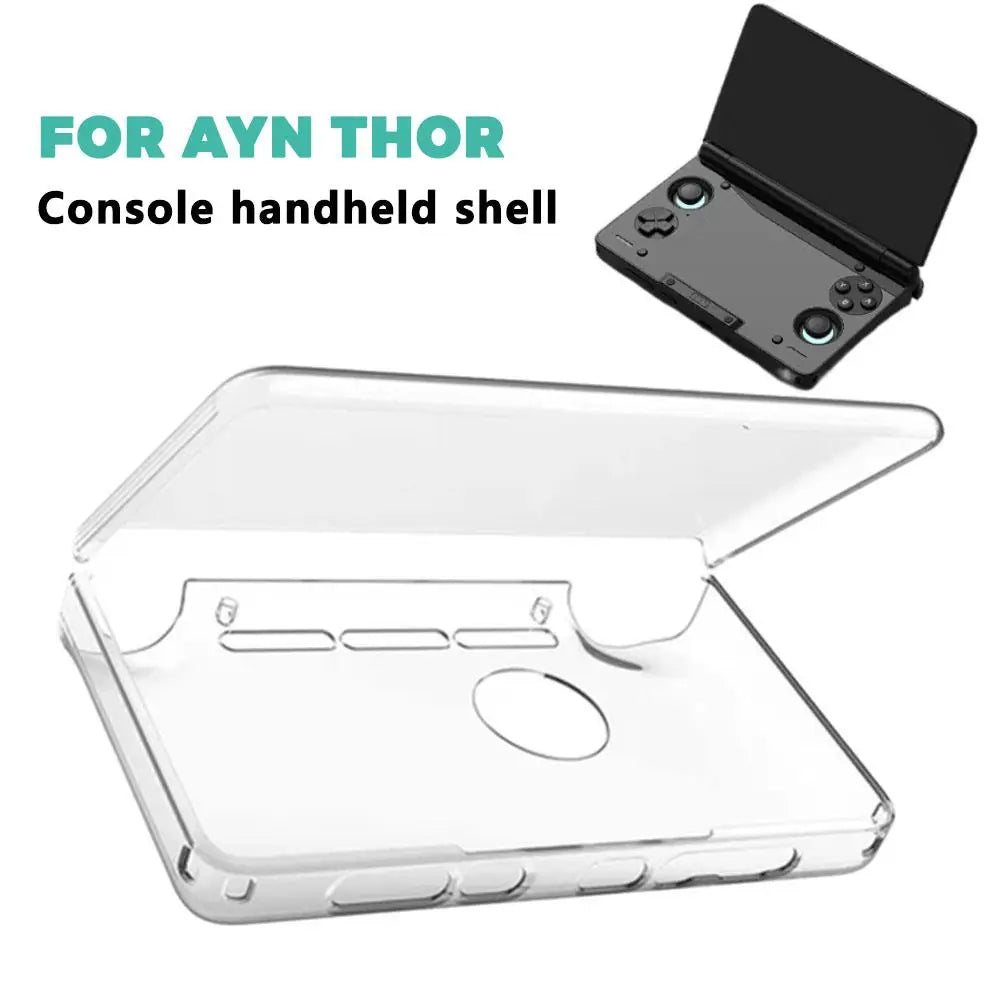 AYN THOR Case Dual Screen Flip Console Transparent Protective Cover Hard Shell Replacement Housing Handheld Gaming Accessories
