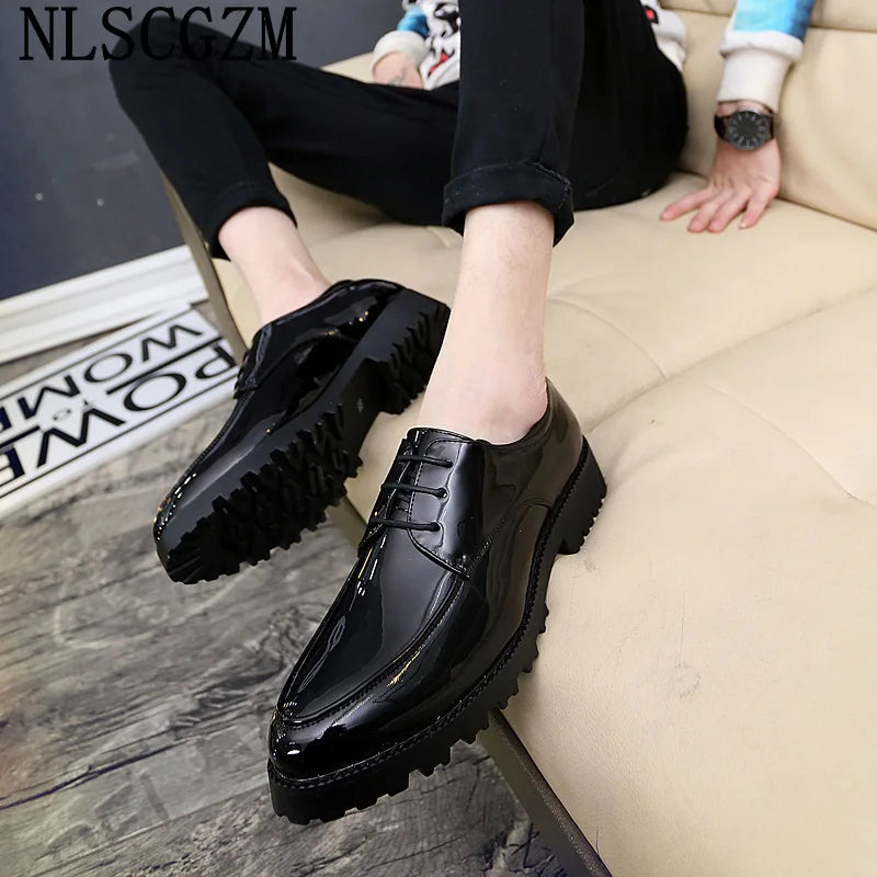Loafers Dressing Shoes For Men Elegant Men Shoes Oxford Patent Leather Black Mens Shoes Casual Luxury Wedding Dress 2026 Ayakab