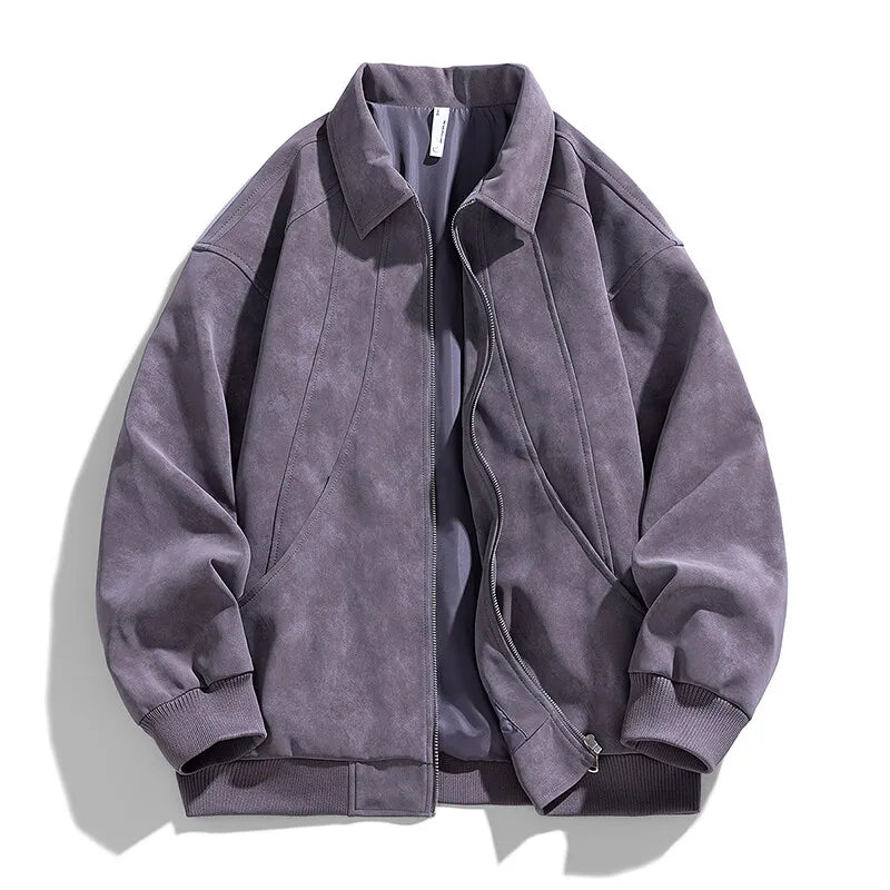 Autumn Oversize Bomber Jacket Men Zip Up Baggy Coat Fashion Korean Streetwear High Quality Outerwear Clothing Male Plus Size 3XL