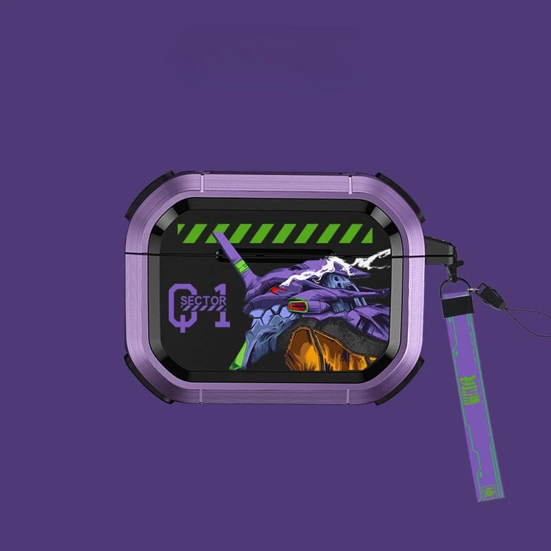 NEON GENESIS EVANGELION EVA-01 TEST TYPE AirPods Pro 1 2 3 4th Gen Earphone Cover Creative High Value Cartoon Earphone Case