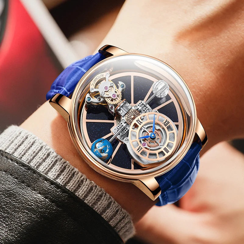 HAEMMER 2025 new top brand luxury fashion casual business quartz watch astronomy waterproof watch Relogio Masculino+Box