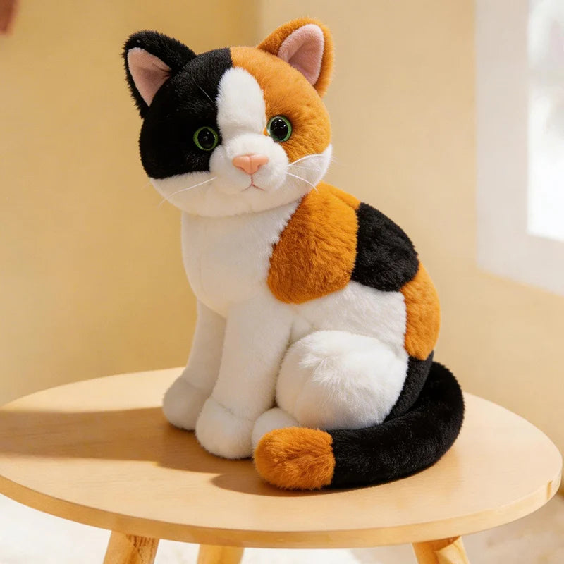 26cm Cartoon Cat Plush Doll Colorful Gray Orange Cow Cat Siamese Cat Tabby Cat Animal Stuffed Toy Home Decor Gift For Children