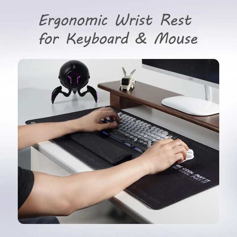 Ergonomic Keyboard Wrist Rest - Soft Cushion for Office & Gaming Non-Slip Base Comfortable Hand Support for Long Typing Sessions