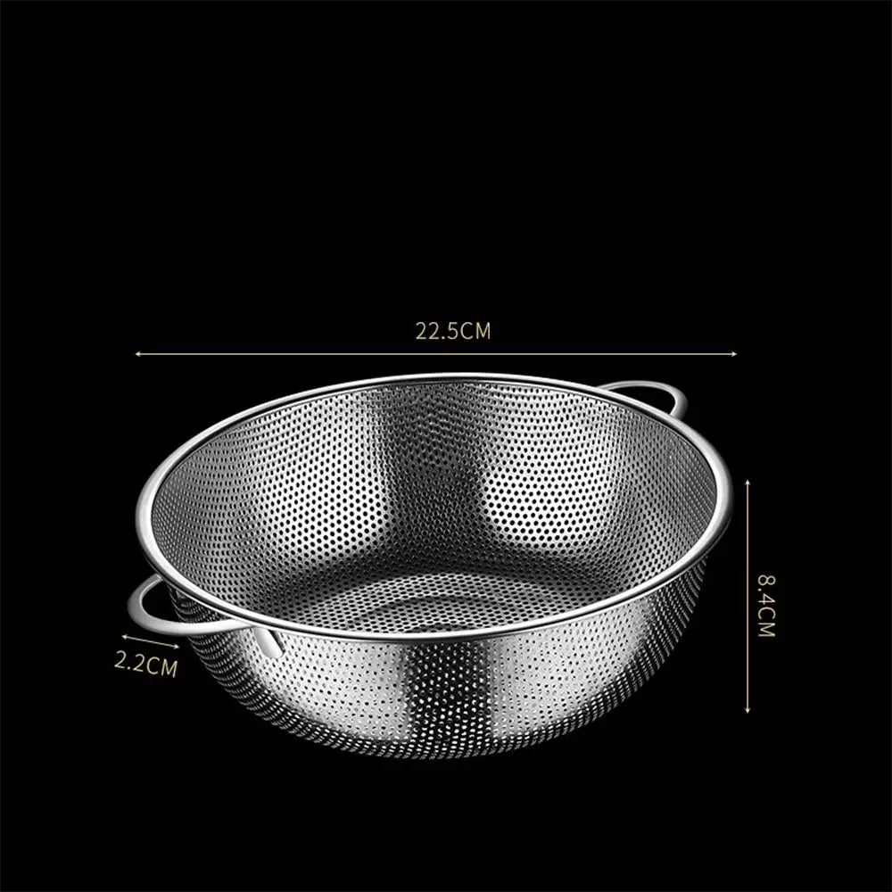 Mesh Strainer Colander Vegetables Fruit Washing Basket Sieve Bowl Spaghetti Colander Practical Draining Drainer Cleaner for Home