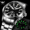 Yelang V1023 Men Watch 42mm Japanese VL58 Movement Pilot Men's Quartz Watch 10ATM 100m Waterproof Luminous Sports Watch Sapphire