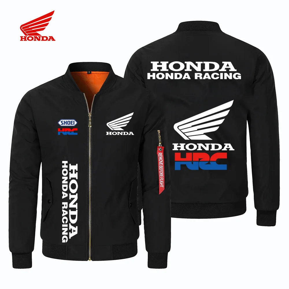 New Men's Big & Tall Winter Bomber Jacket: Thermal Baseball Style, Military Honda Windbreaker for Autumn Casual Wear