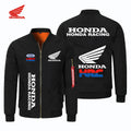 New Men's Big & Tall Winter Bomber Jacket: Thermal Baseball Style, Military Honda Windbreaker for Autumn Casual Wear