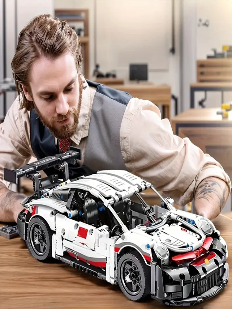 Hot Technical Building Blocks Car Racing Sport Speed Vehicle Model City Mechanical Super Bricks Puzzle Toys Adult Gift