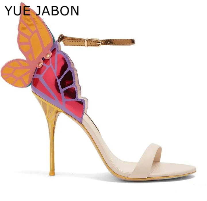 Brand Design Handmade Women Butterfly High Heels Sandals Exquisite beautiful Wing Shoes Female Banquet Party Dress Wedding Shoes