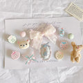 New Cute Pink Bowknot Pink Bear Shoe Charms Removable Accessories Suitable for Sandals Garden Shoes Xmas Gifts