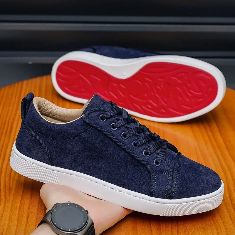 Luxury Suede Shoes Man European Station Men's Sneakers Skateboard Shoes Versatile Trendy Couple's Casual Fashion Leisure Shoes