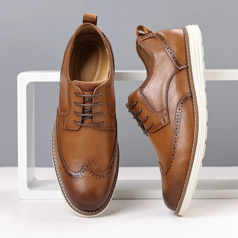 2025 new Fashionable versatile Men Shoes Dress Shoes Spring British Casual Business flats Casual comfortable Shoes