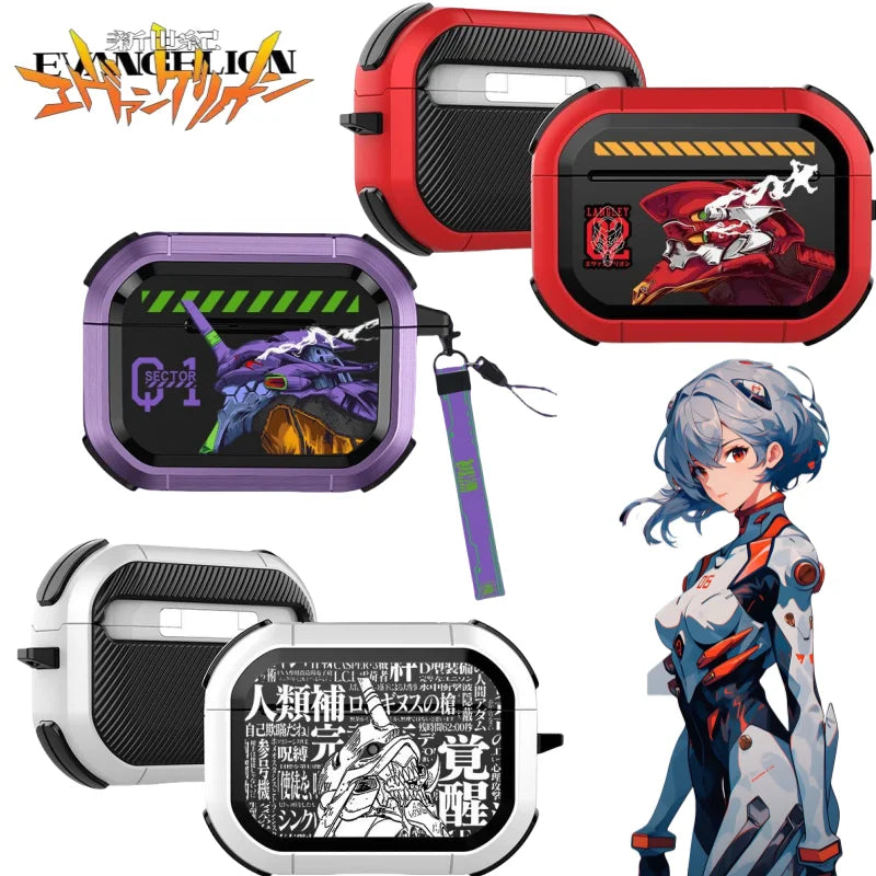 NEON GENESIS EVANGELION EVA-01 TEST TYPE AirPods Pro 1 2 3 4th Gen Earphone Cover Creative High Value Cartoon Earphone Case