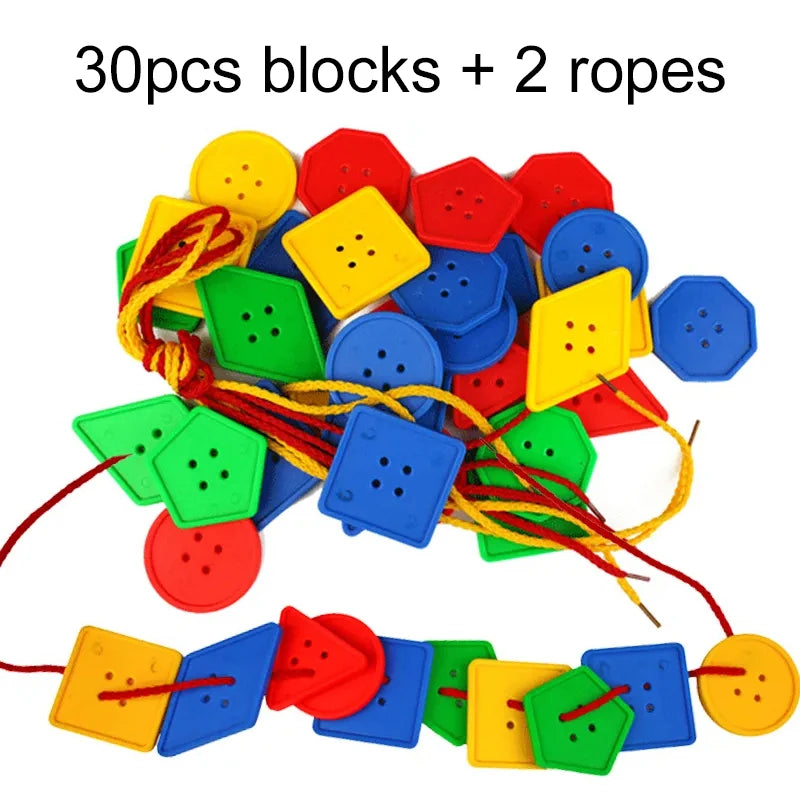 Threaded Geometry Building Blocks Toy Arithmetic Toys Educational Toy Children Threading Teaching Aids Brain-training TMZ