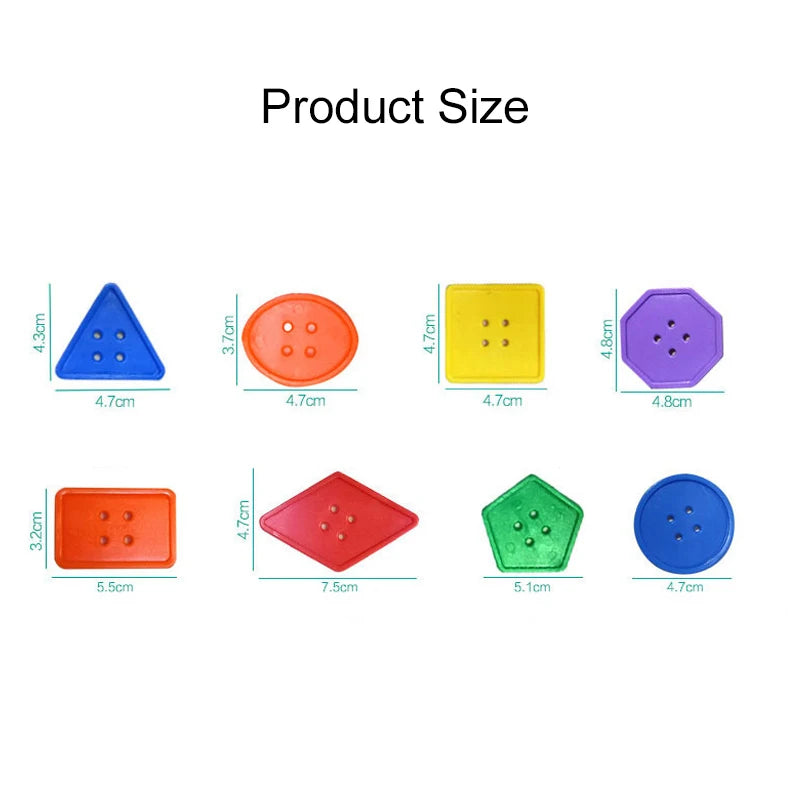Threaded Geometry Building Blocks Toy Arithmetic Toys Educational Toy Children Threading Teaching Aids Brain-training TMZ