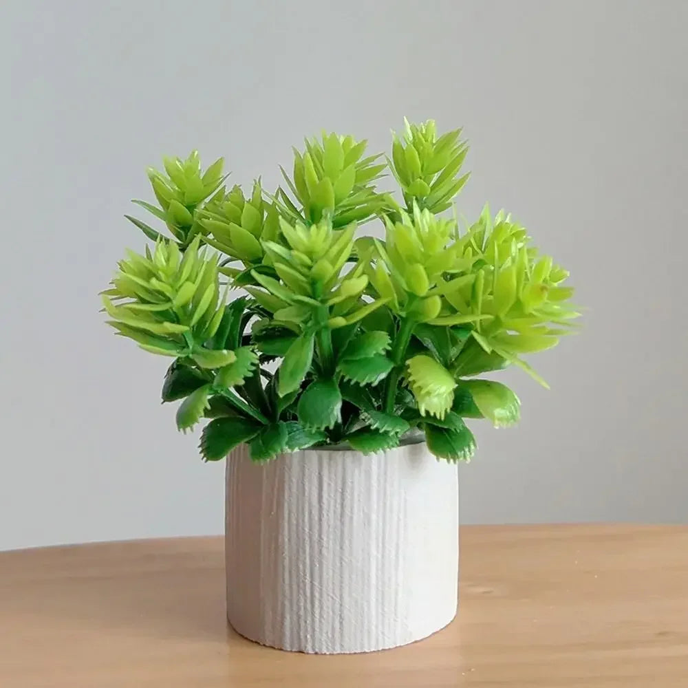 1PC Dollhouse Potted Plant 1:6 Scale Lifelike Mini Flower Pot Home Decoration Micro Landscape Miniature Green Leaves Bonsai