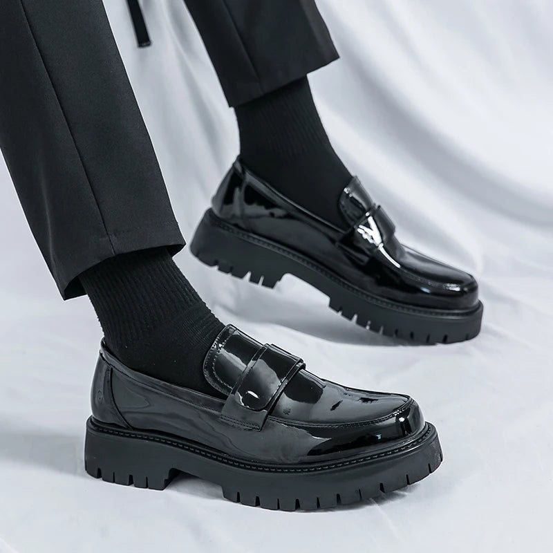 Trendy Designer Style Comfortable Shoes Luxury Brand Low Heeled White Loafers Leather Leisure Fashionable Nightclub Music Shoes