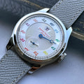 NEW Pierre Paulin Jumping Hour Men Watch White Dial Automatic St17 Mechanical Watch Vintage Date Window 38mm relogios masculino