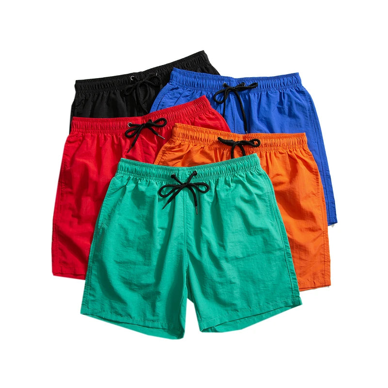 2023 Summer Men's Shorts Candy Colored Panties Beachwear Sports Fitness Pants Thin Quick Drying Casual Pants